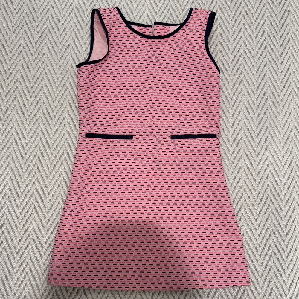 Brooks Brothers Pink Sleeveless Patterned Dress